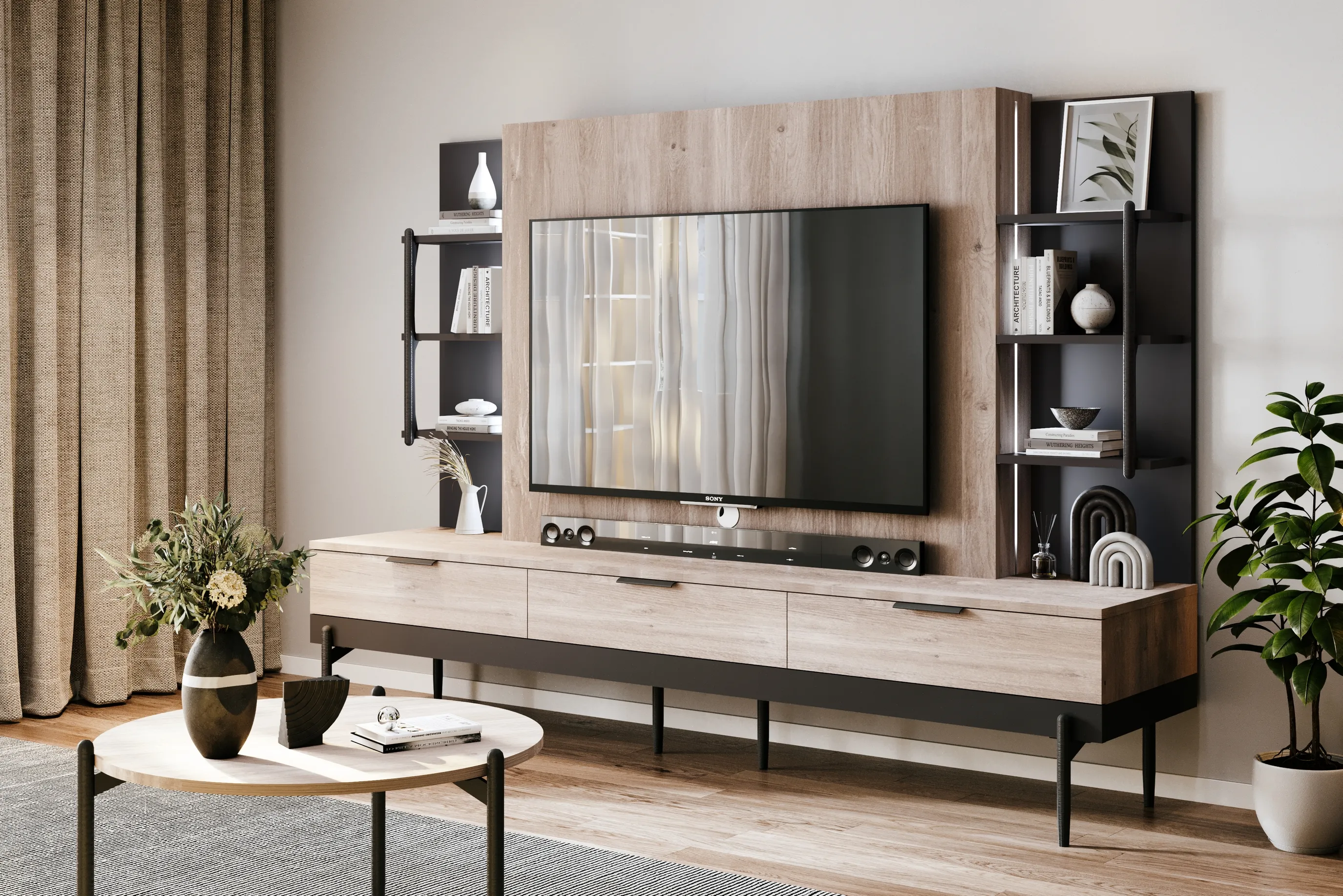 Lüks TV ünitesi tasarımı